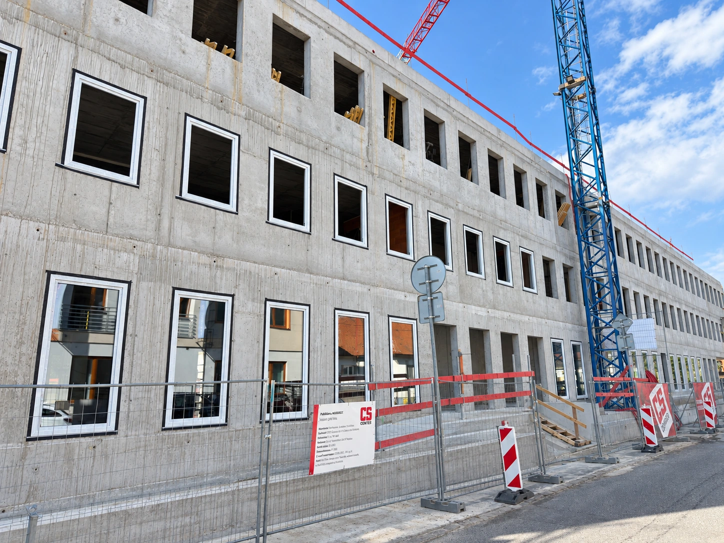 Kardiocentrum Nitra – železobetónové podlažia počas výstavby